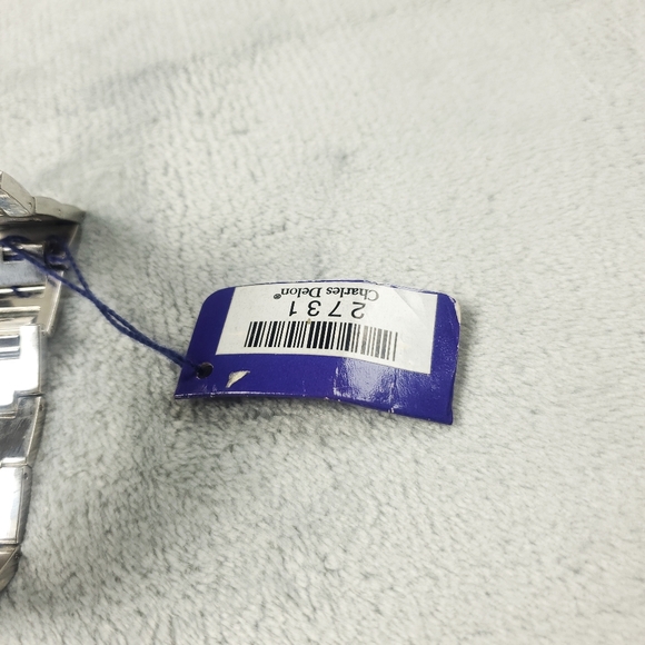 Vintage Silver Tone Bracelet Watch Ladies Zebra Striped Bangle Cocktail Costume - Picture 8 of 9